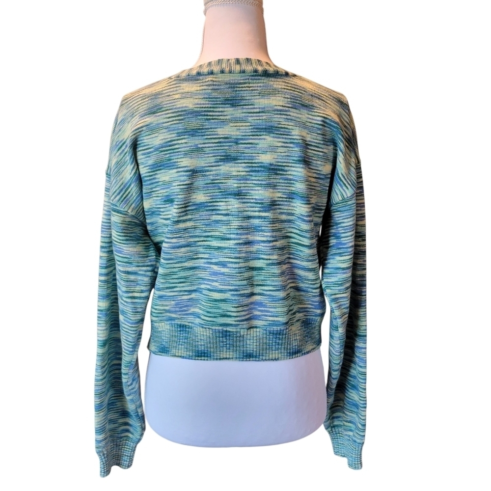 Hollister Blue Green Knit Cardigan Sweater - Picture 3 of 8